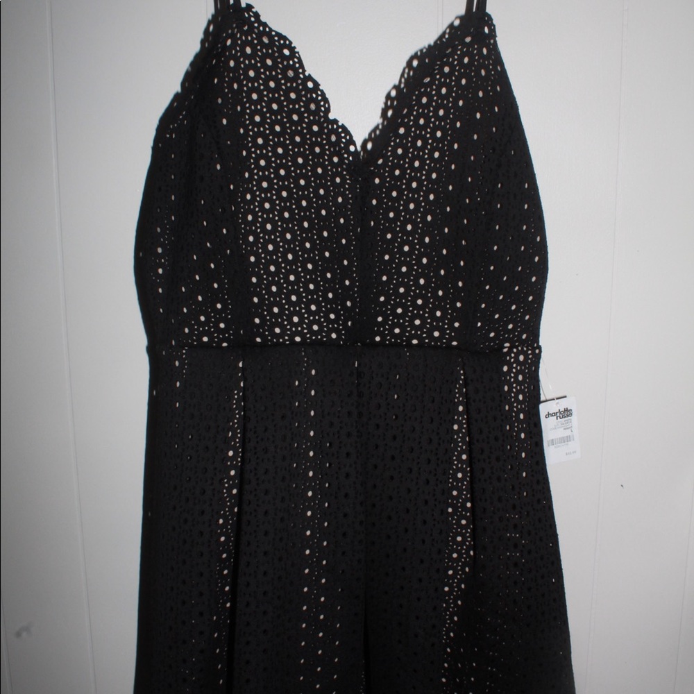 Charlotte Russe black flare dress